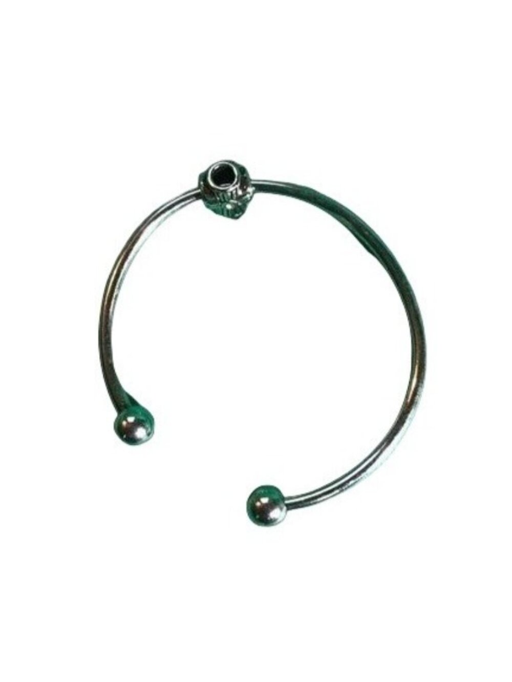 metal cross charm bracelet cuff 6.5" READ